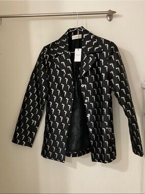 LISOU 
Florence Black Flying Lady Jacquard Jacket